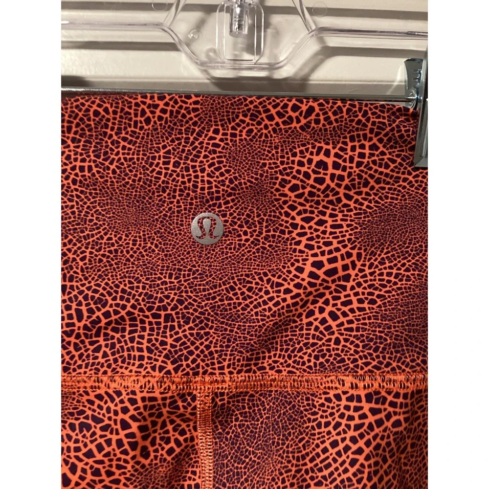 NWOT Lululemon‎ Align High Rise Pant Crackle Terra Orange Multi Leggings Size 0